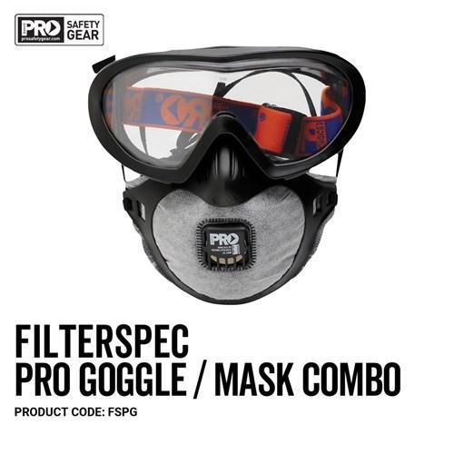 Pro Choice Filterspec Pro Goggle & Mask Combo - P2+v+c X 3 Masks  - FSPG